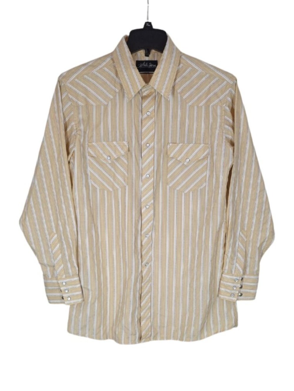 Vintage White Horse Western Pearl Snap Shirt Men XL Cowboy Rodeo Western Retro